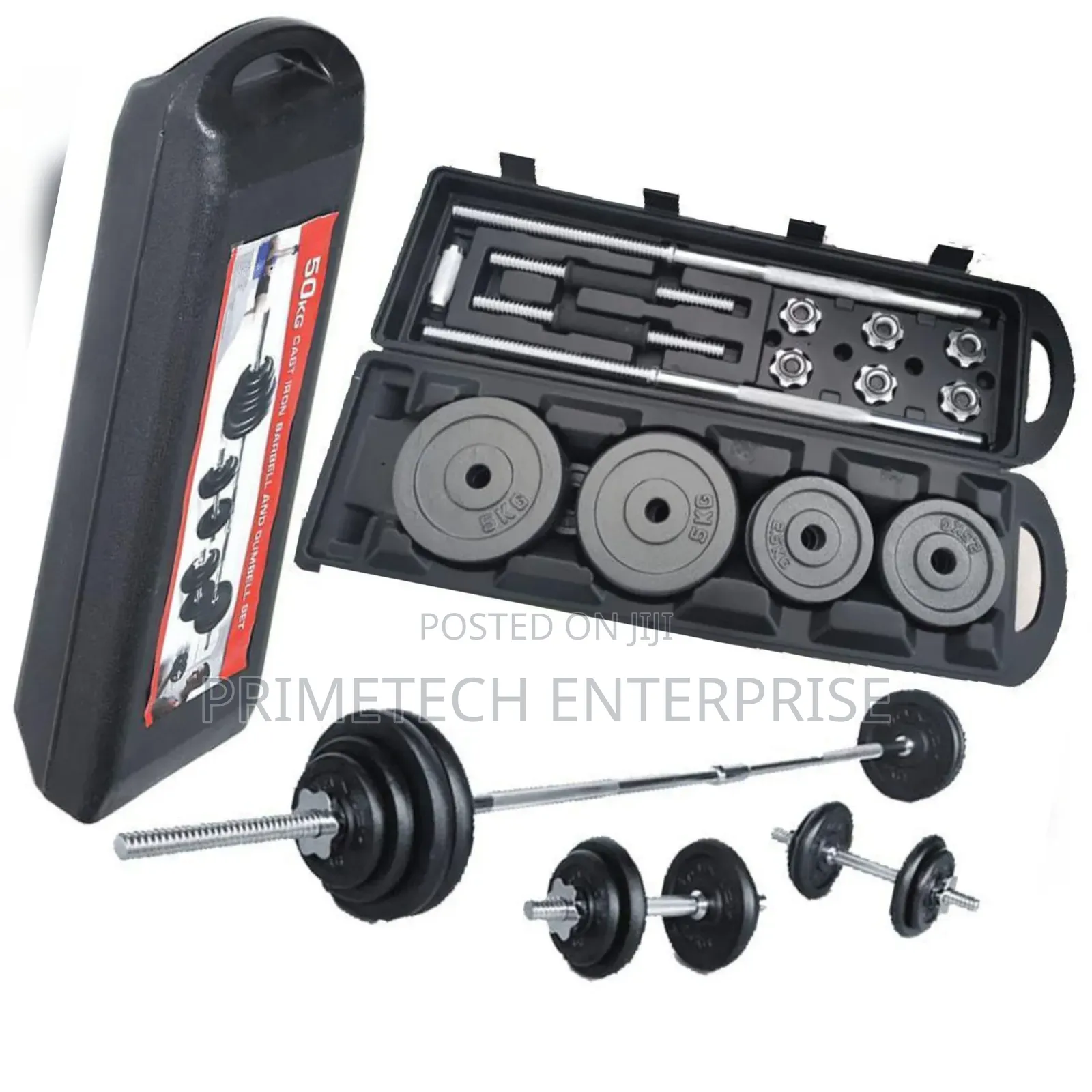 Solid Chrome Dumbells 50kg