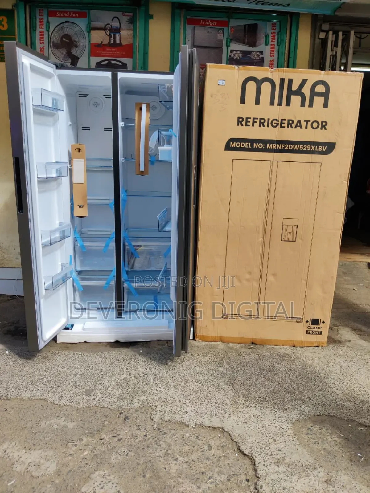 *Mika 529l Side by Side Fridge No Frost