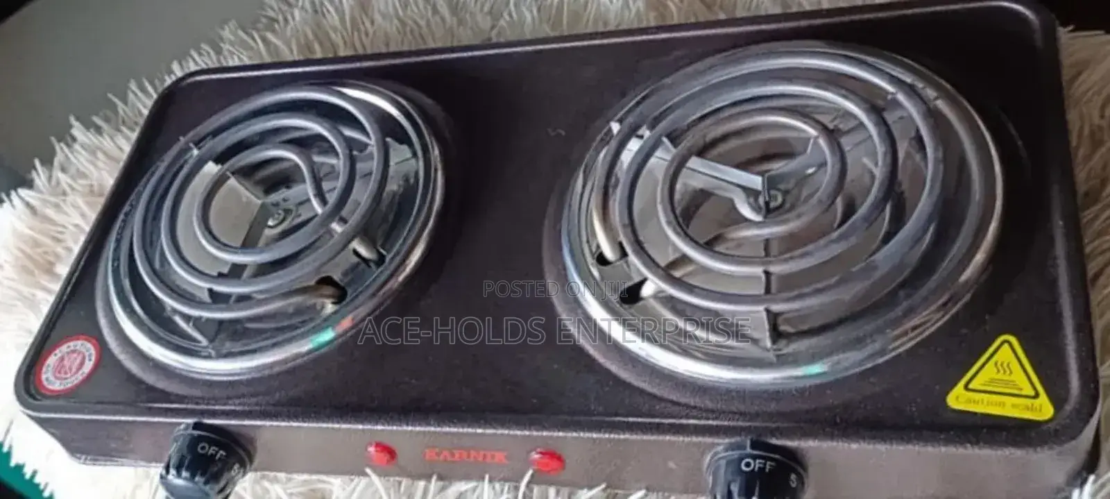 Rashnik Double Electric Hot Coil - (In White or Black)