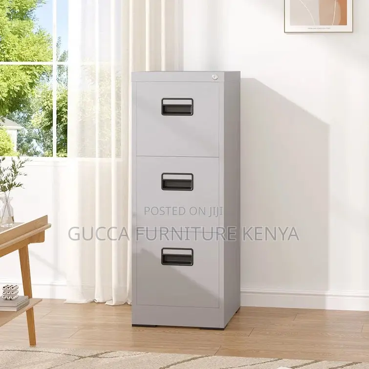 Metallic 3-drawer File Office Cabinet