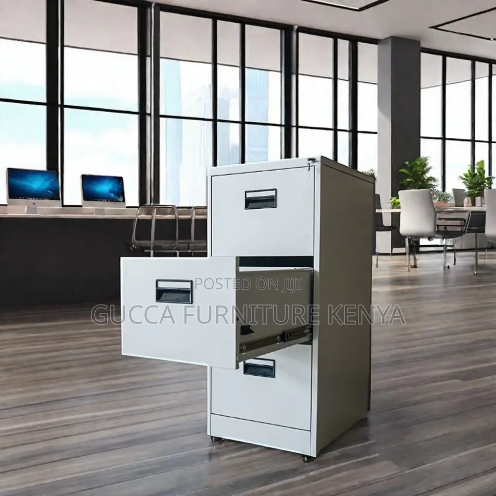 Metallic 3-drawer File Office Cabinet