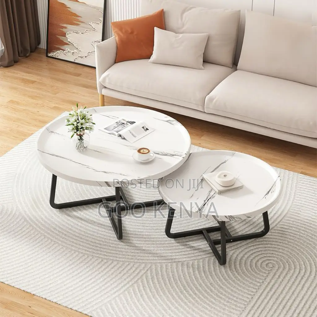 Home Table Set; Modern Wooden Furniture Table Set – Metal Legs