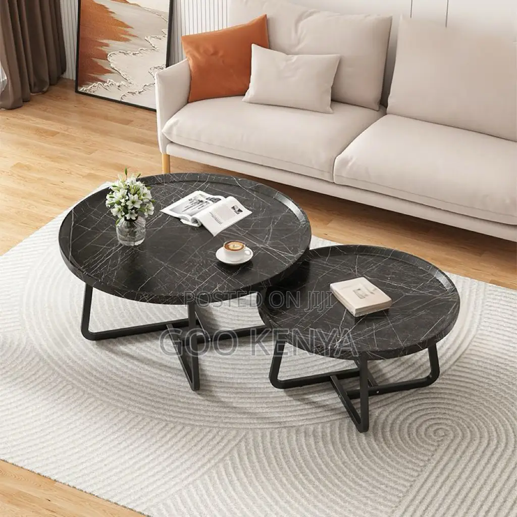 Home Table Set; Modern Wooden Furniture Table Set – Metal Legs