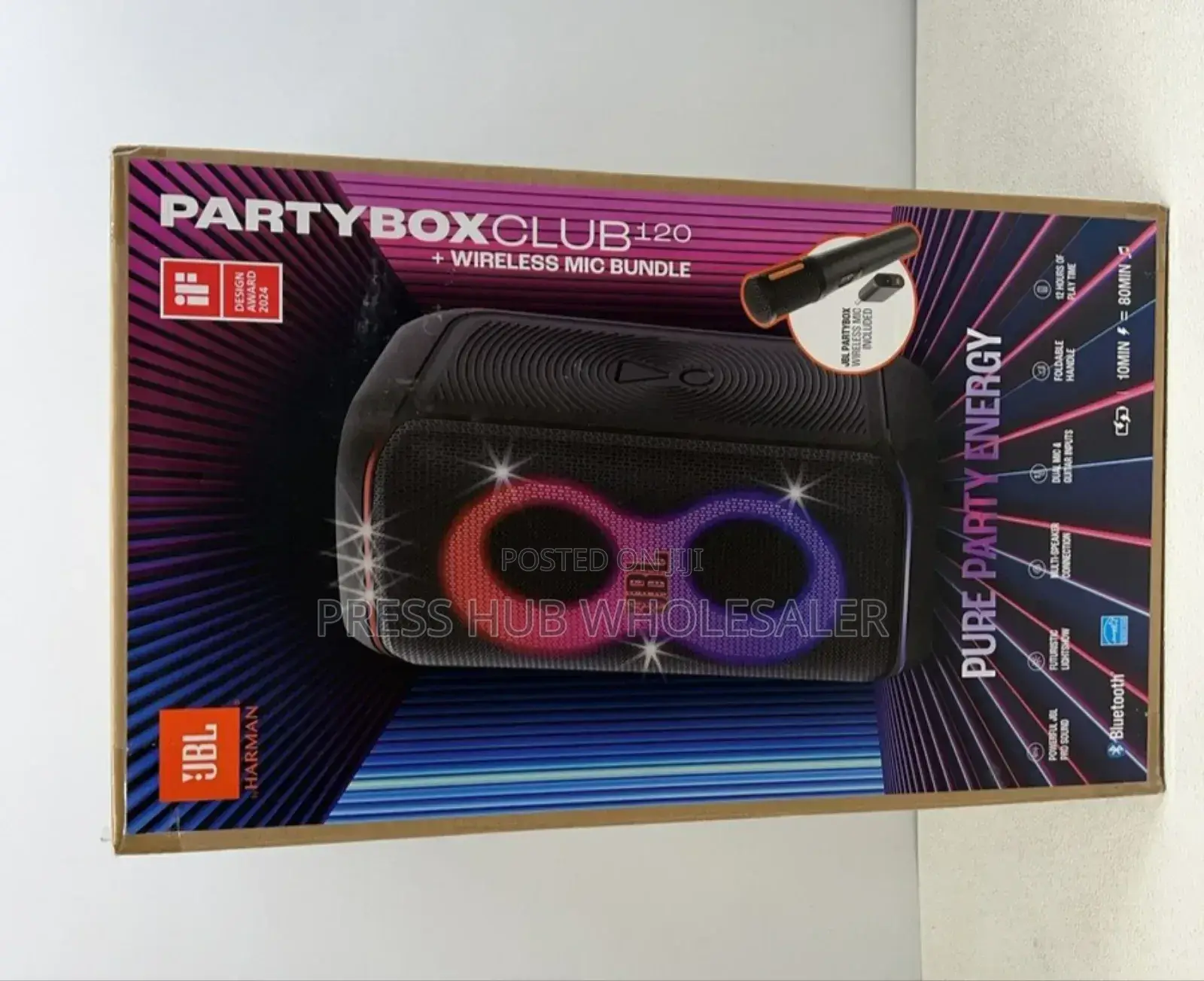 JBL Partybox Club 120 Portable Party Speaker.