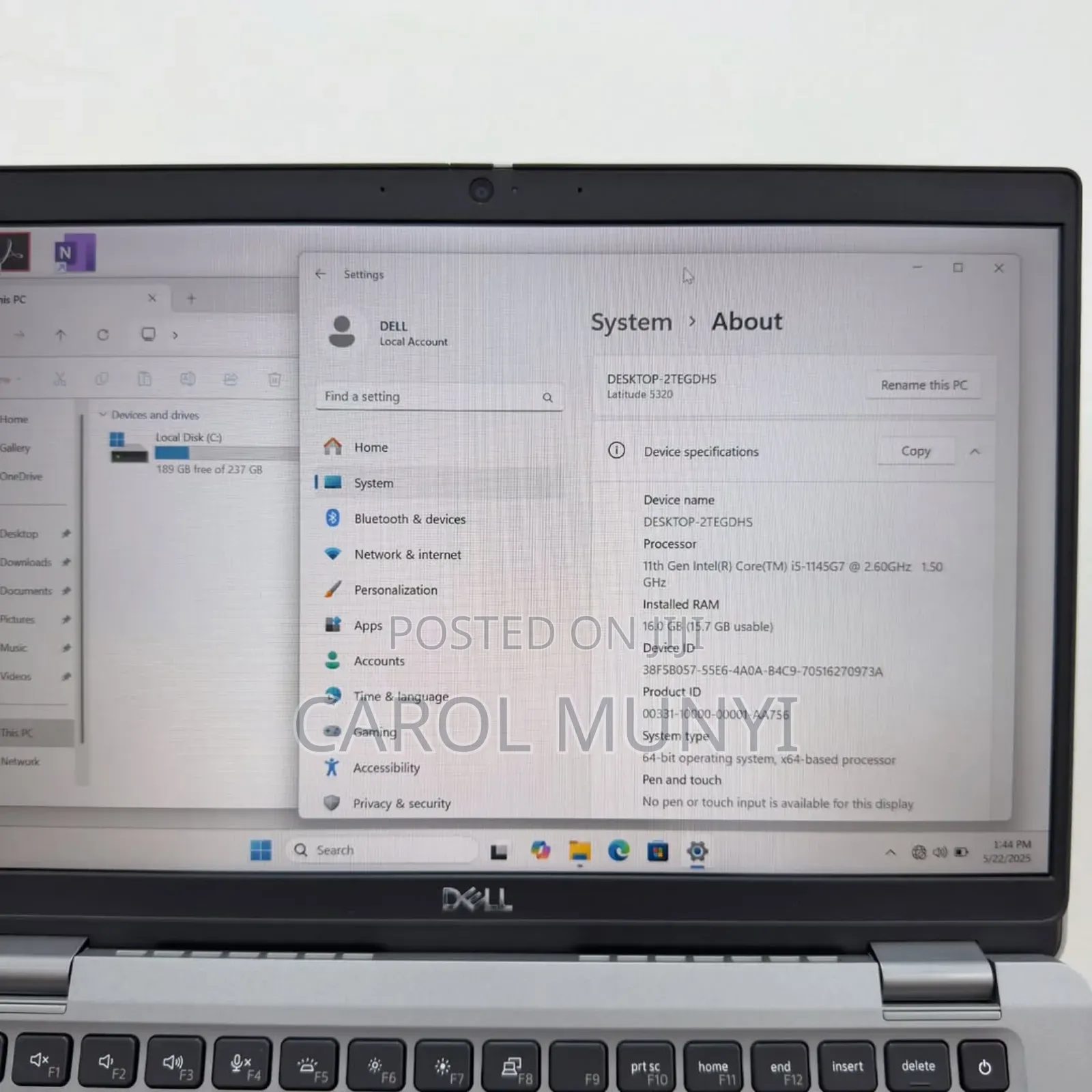 New Laptop Dell Latitude 5320 16GB Intel Core I5 SSD 256GB
