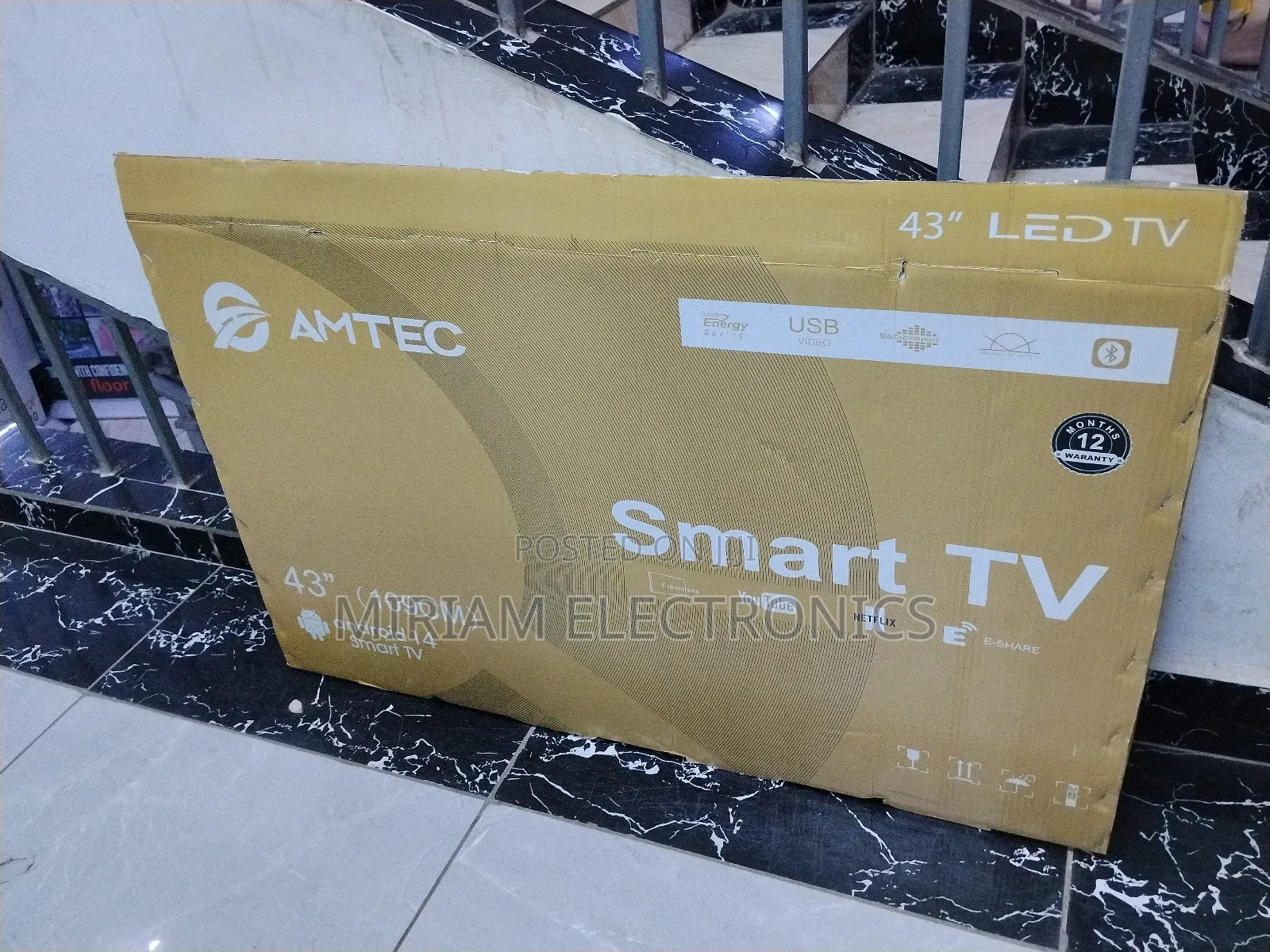 Amtec 43 Inches FHD Smart Android Tv, Netfix, Youtube, Bluetooth