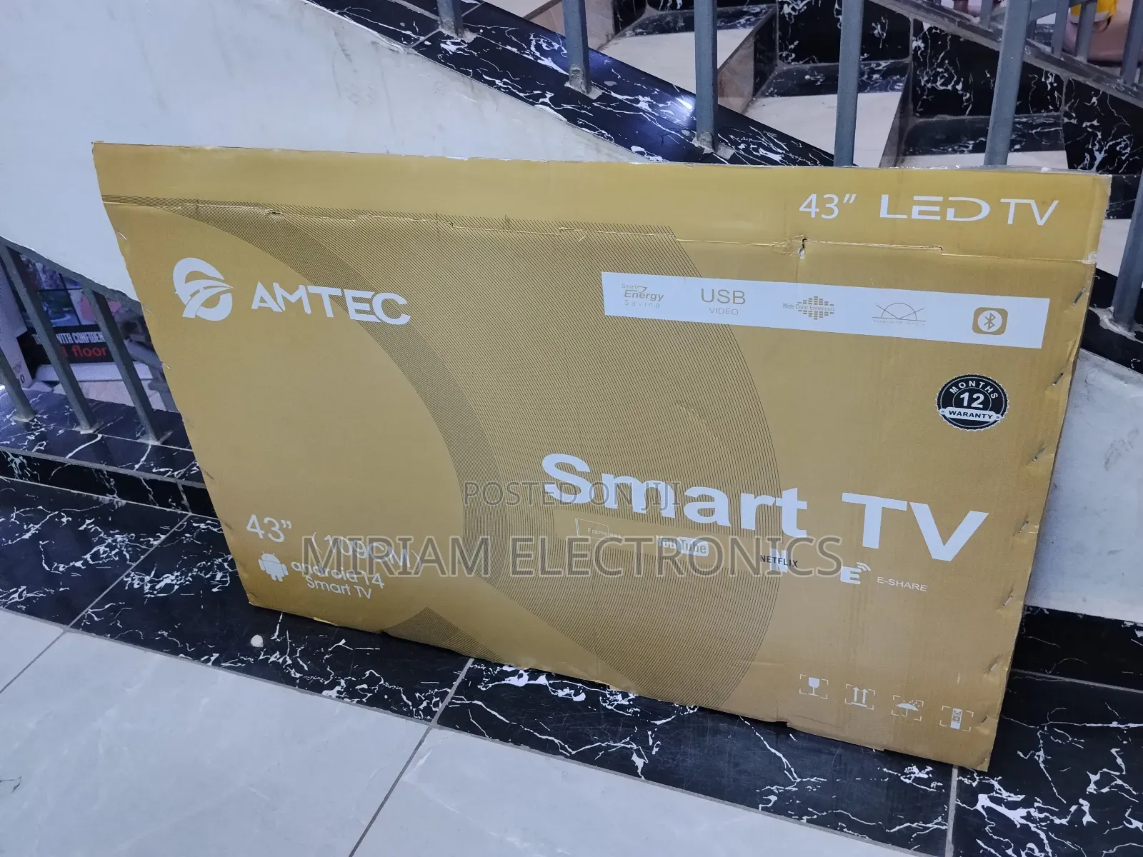 Amtec 43 Inches FHD Smart Android Tv, Netfix, Youtube, Bluetooth