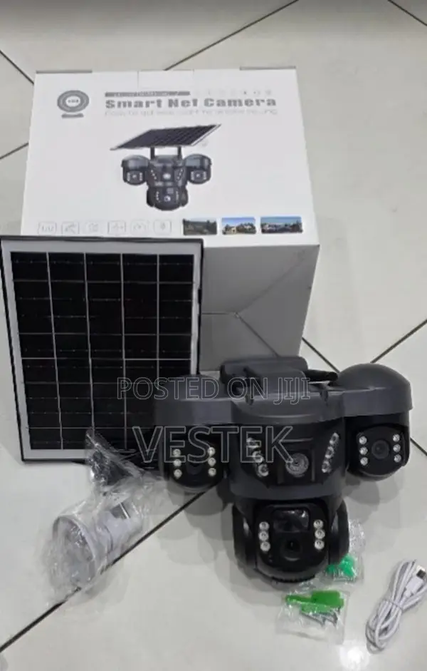 Triple Lens Solar Powered 4g Camera V380 Pro App Outdoor CCTV