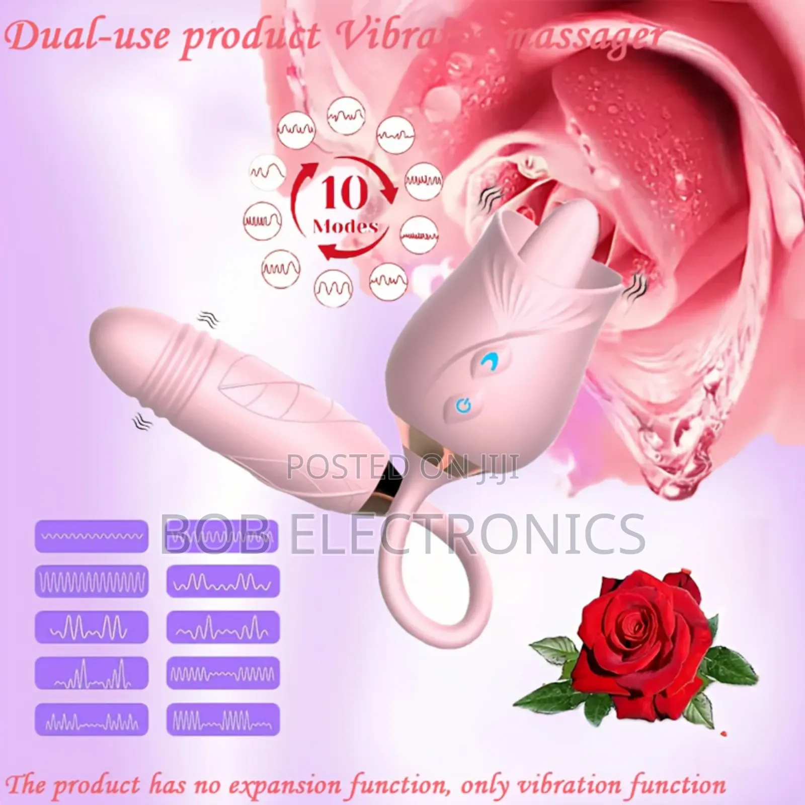 2 In 1 Rose 🌹 Sucker And Dildo Toy