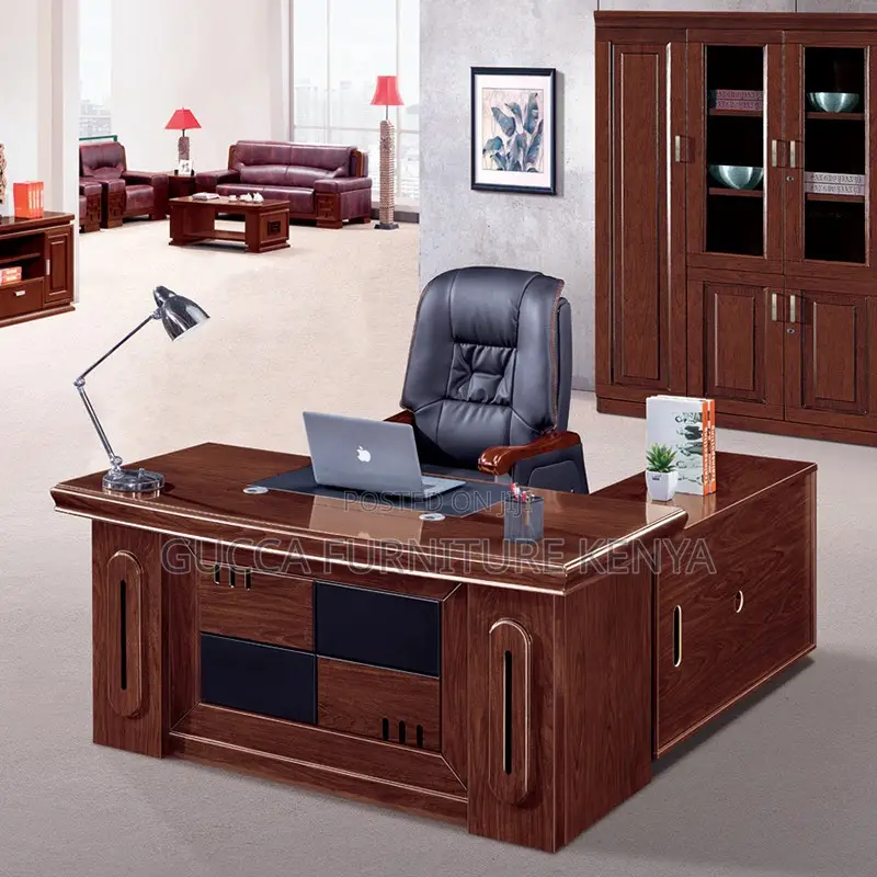 1.4 Meters Mahogany Executive L-shaped Desk