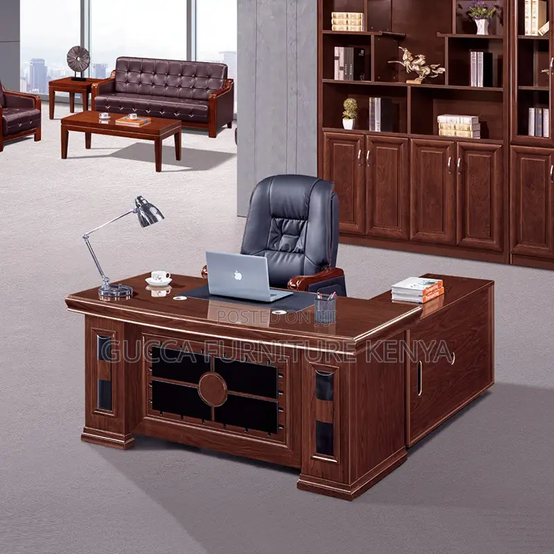 1.4 Meters Mahogany Executive L-shaped Desk