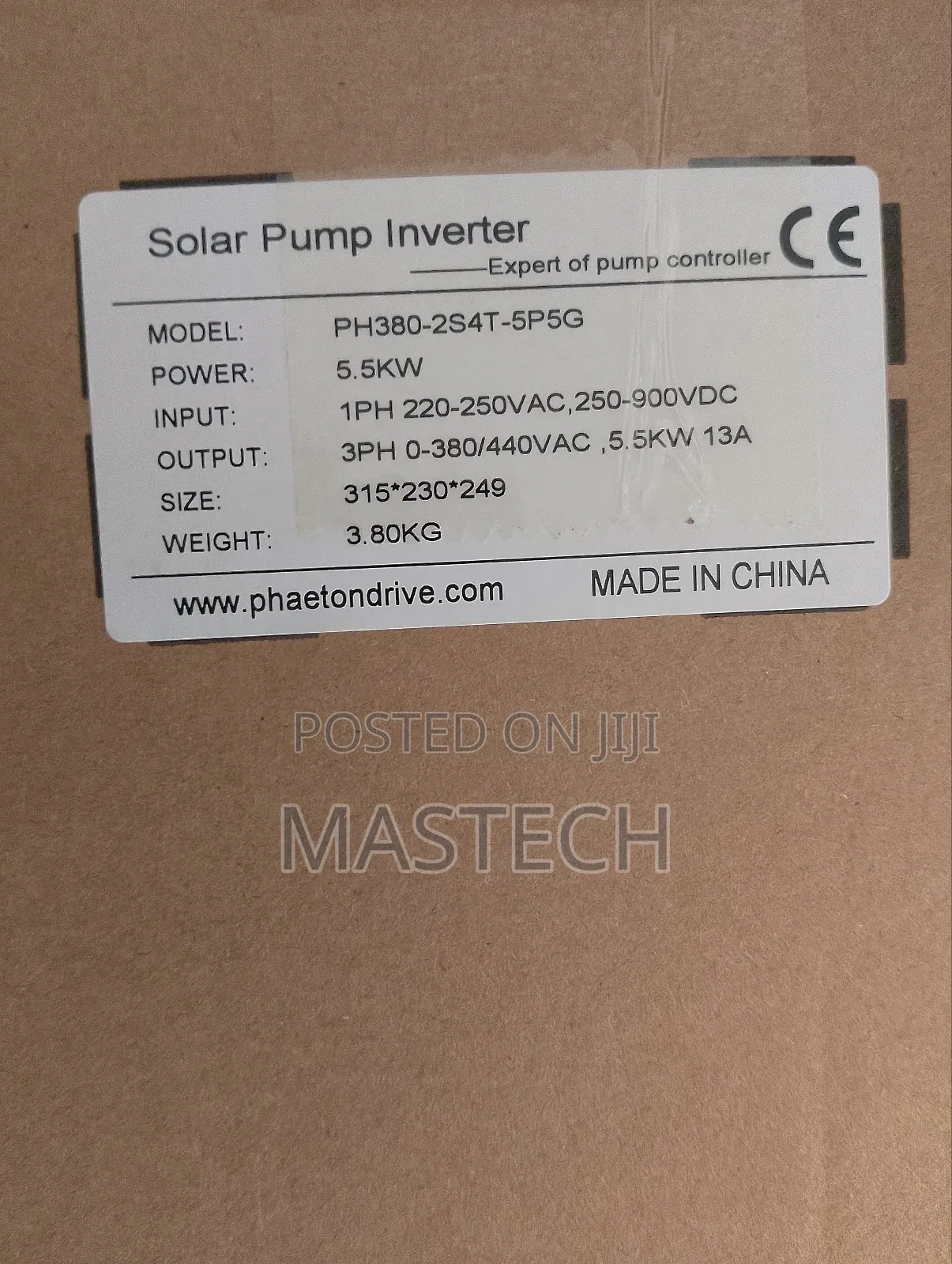 5.5kw Single Phase to 3 Phase Converter