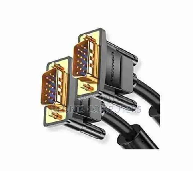 Vention Vga(3+6) Male to Male Cable With Ferrite Cores 15meter Black