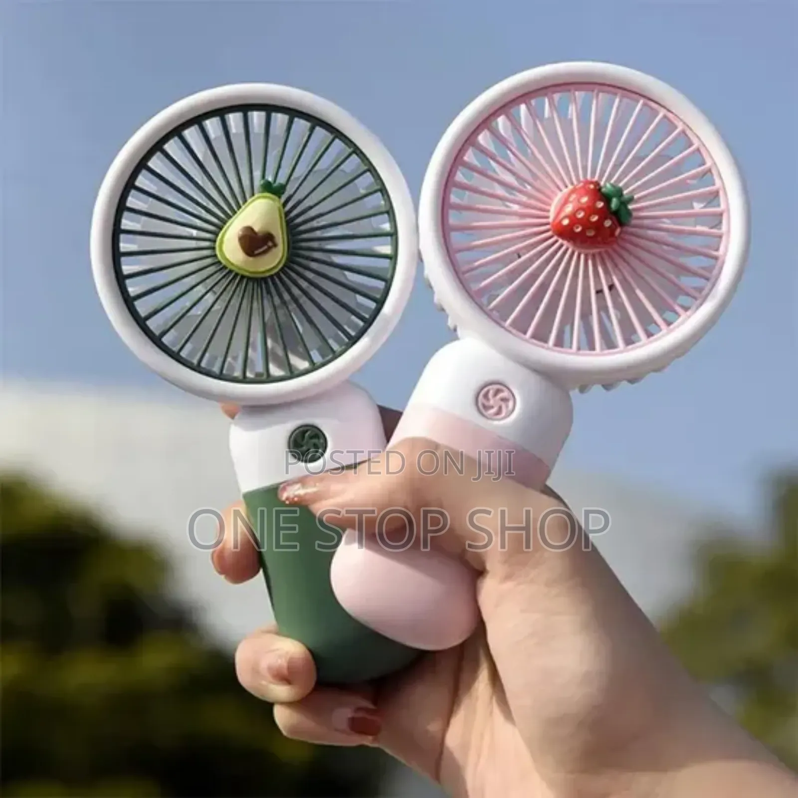 2pcs Mini Pocket Size Rechargeable Fan