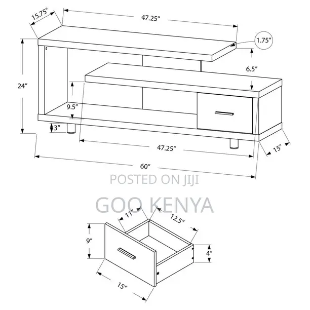 Home Tv Stand; Modern Nordic Tv Stand – White With Storage