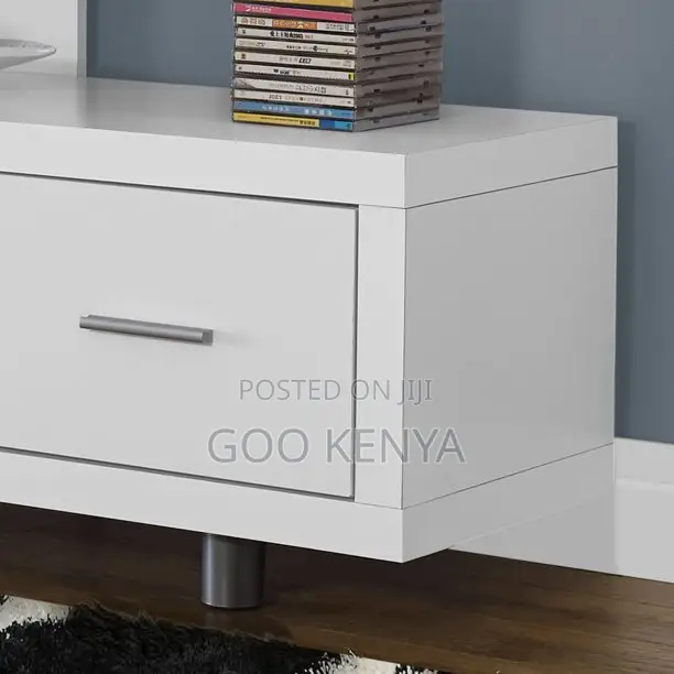 Home Tv Stand; Modern Nordic Tv Stand – White With Storage