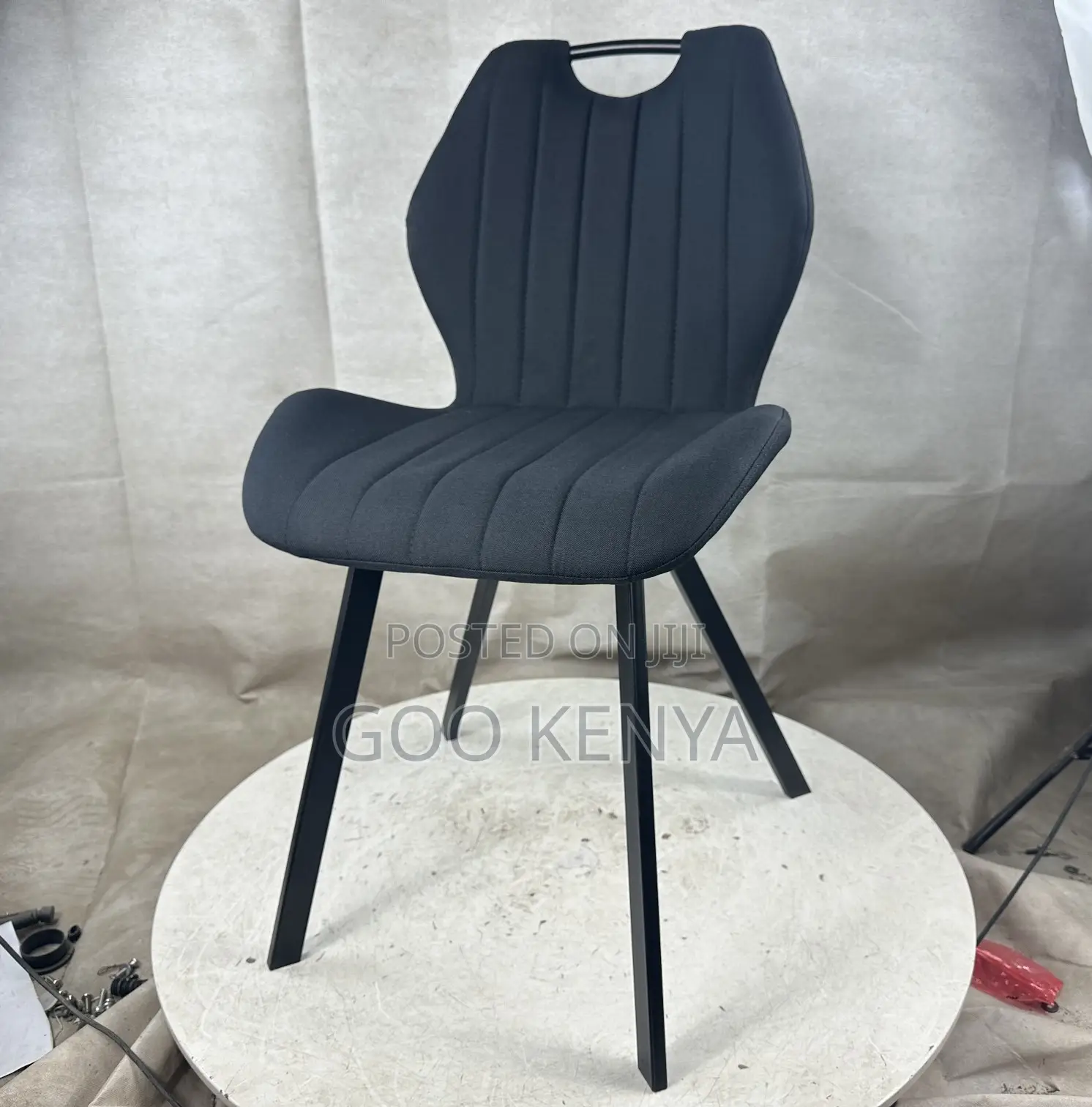 Home Chair; Lightweight Fabric Armless Chair For Home Dining