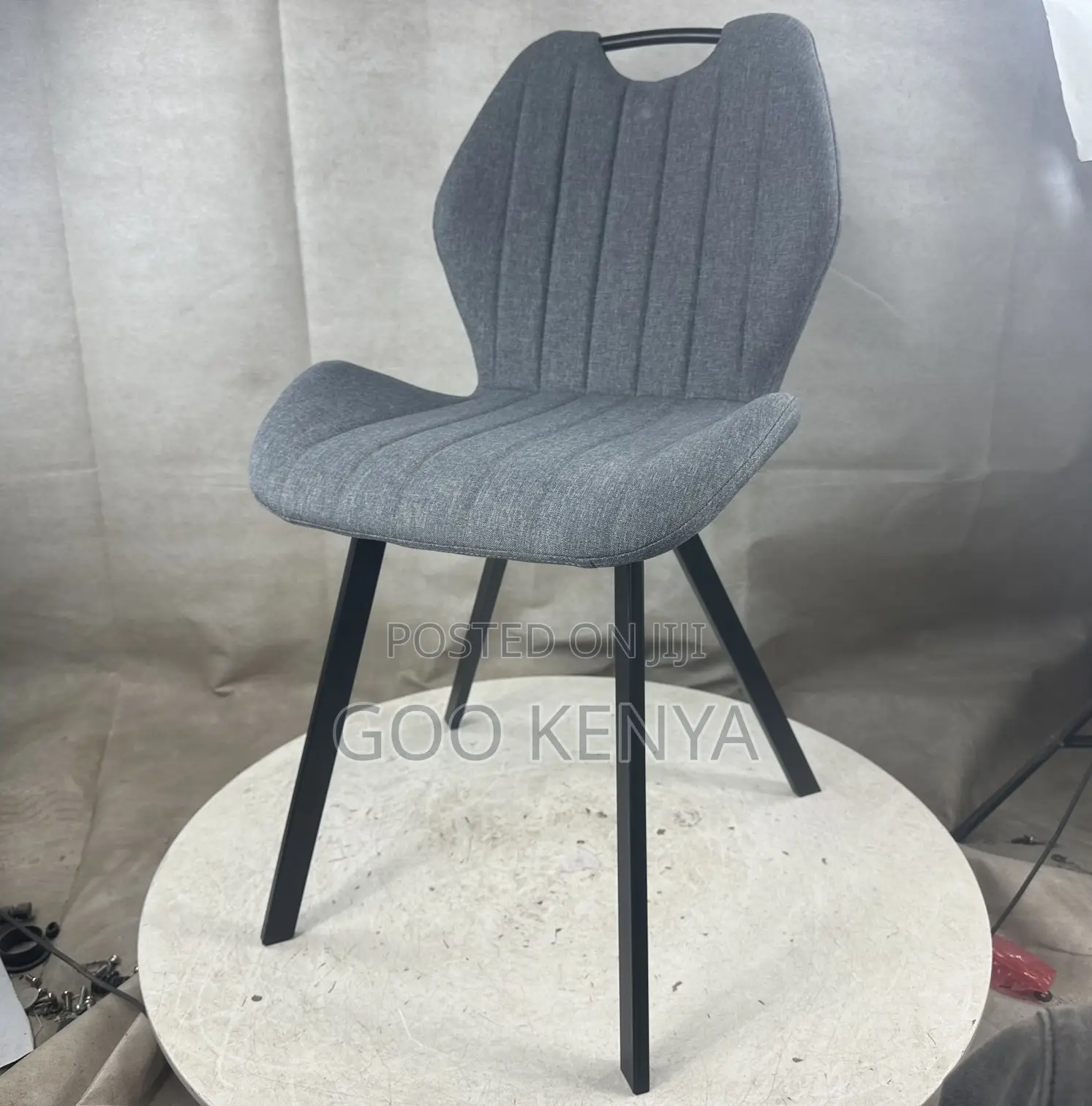 Home Chair; Lightweight Fabric Armless Chair For Home Dining