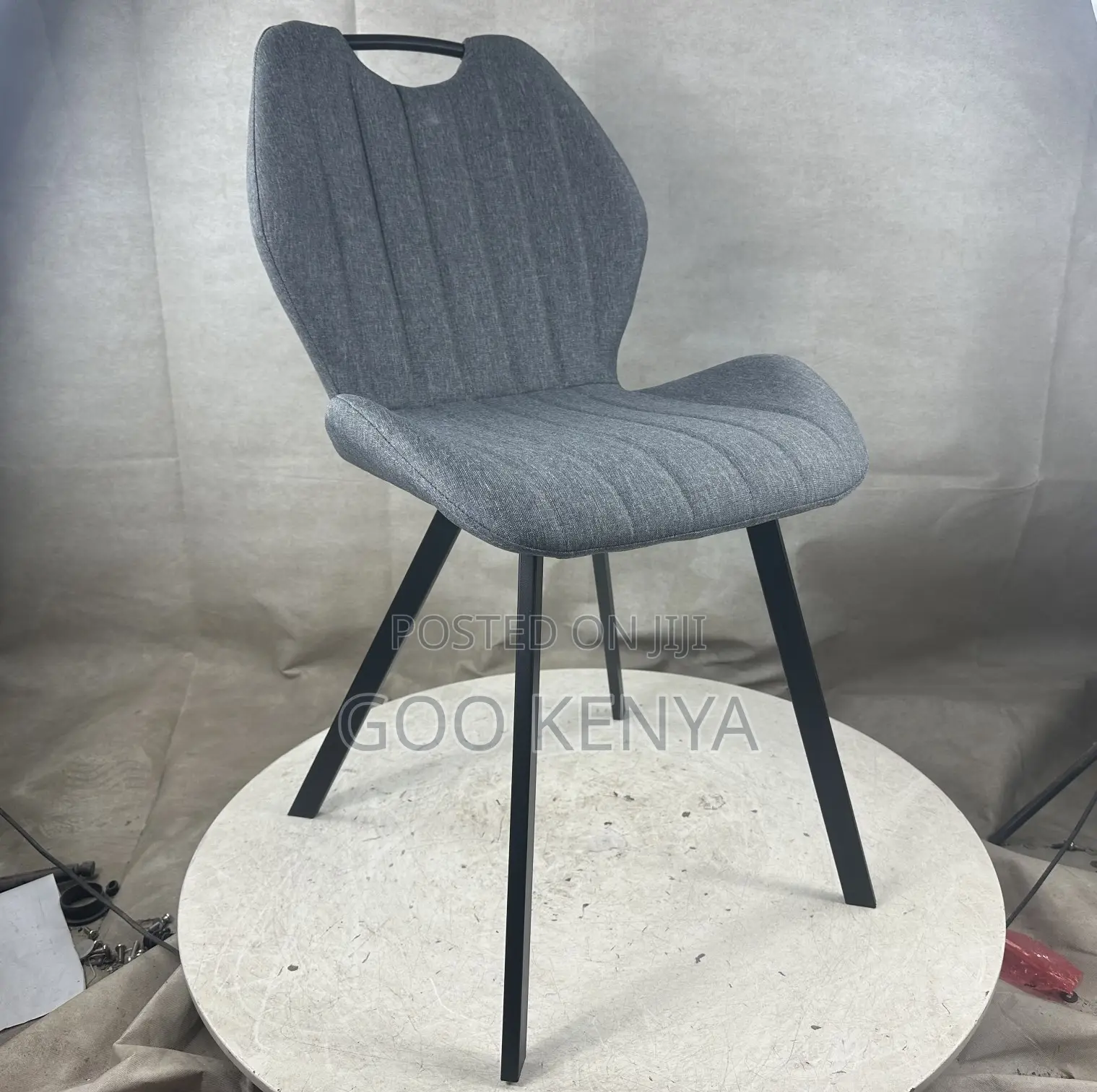 Home Chair; Lightweight Fabric Armless Chair For Home Dining
