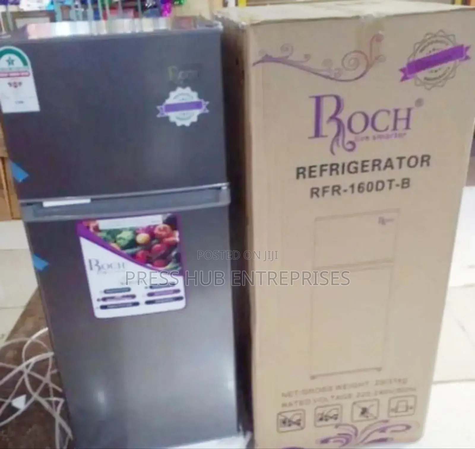 Roch RFR-160dt-B Double-Door Refrigerator: 