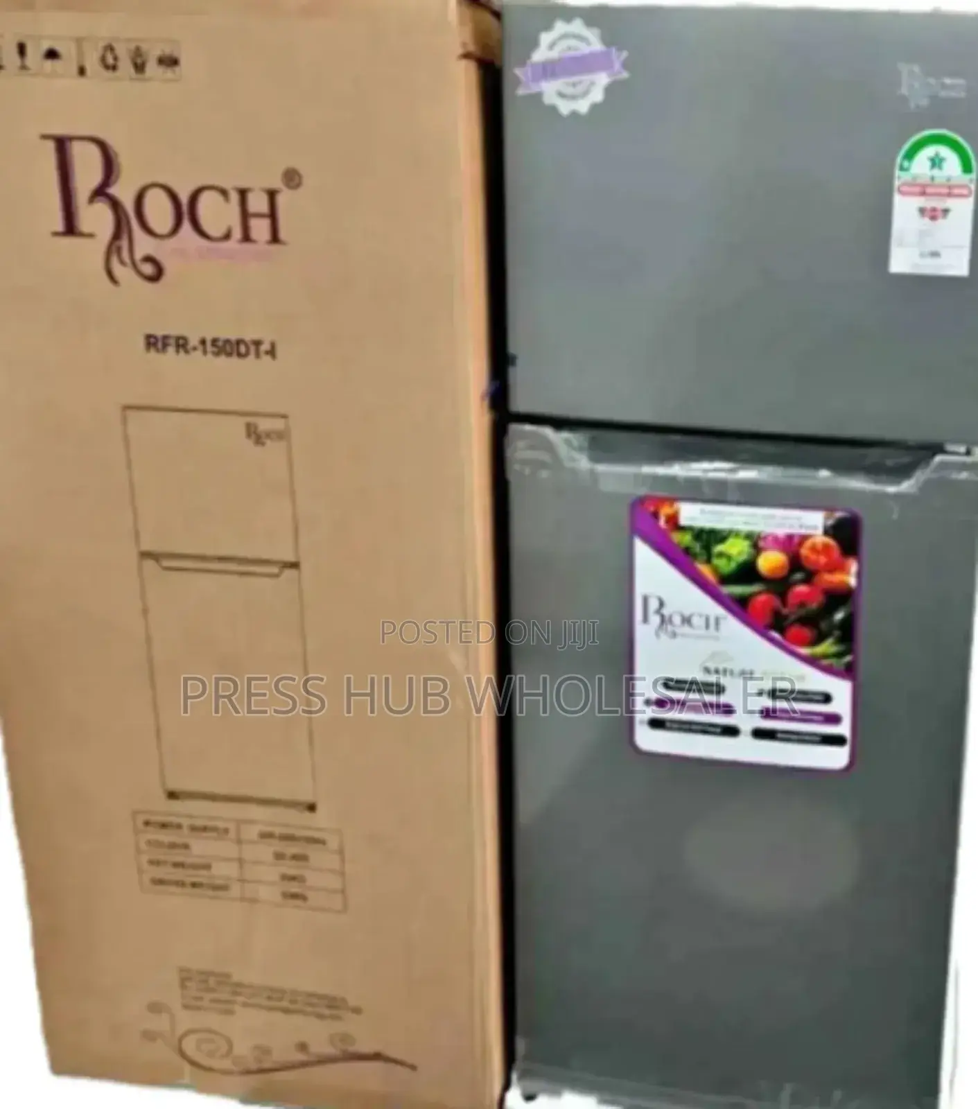 Roch RFR-150dt-I Double-Door Refrigerator.; 