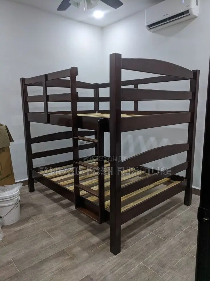 4x6 Dark Wood Bunk Bed/ Double Decker Bed