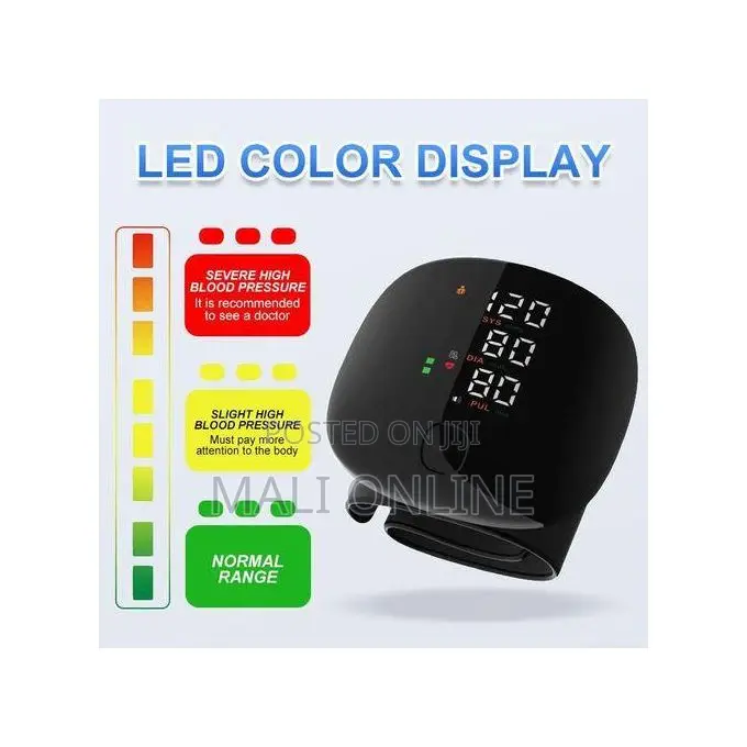 Digital Wrist Blood Pressure Monitor Automatic Usb Rechargeable