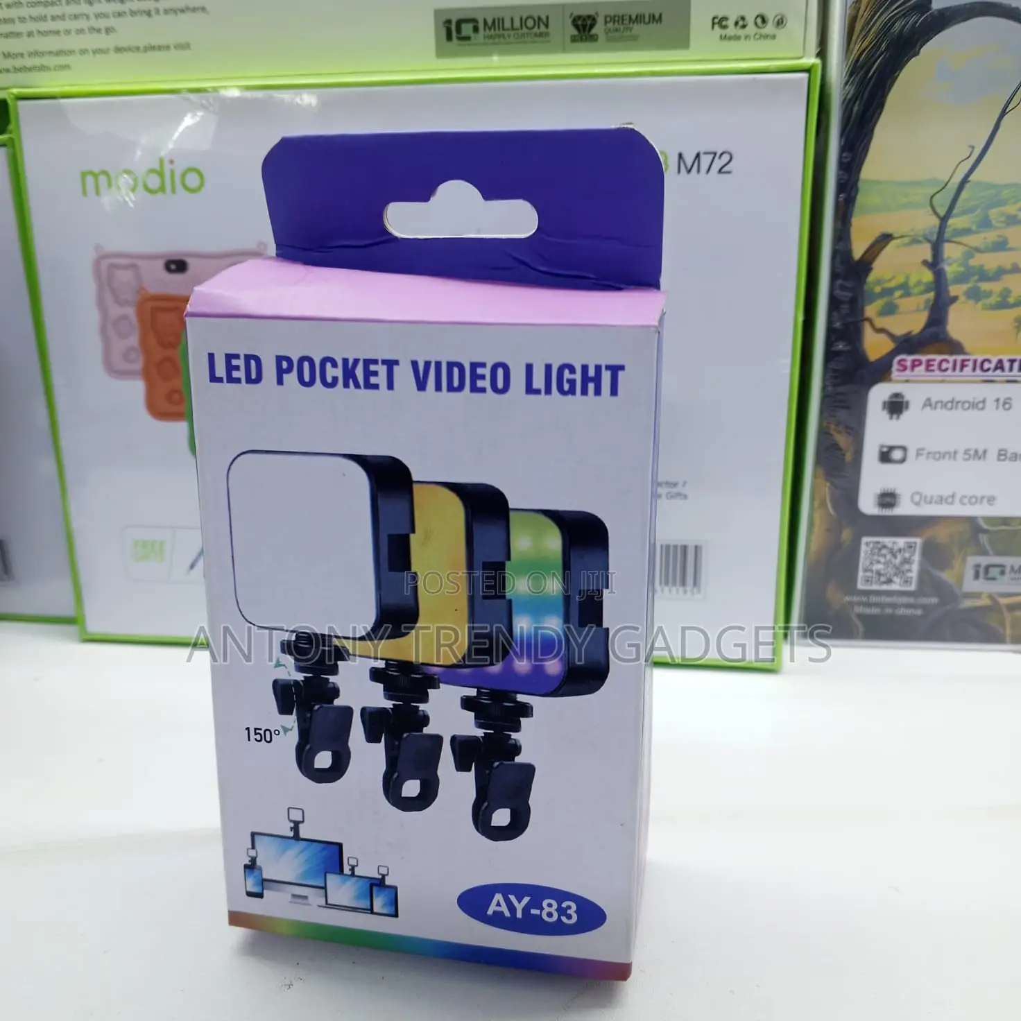 Portable Ay-83 RGB Led Camera Light With Rechargeable Battery