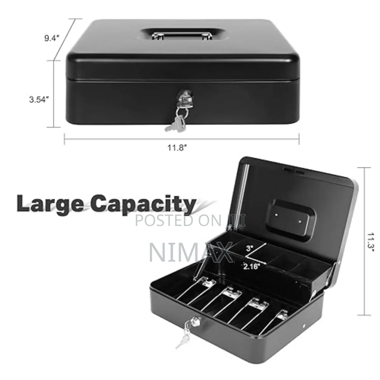 Cash Box Portable With Coin Slot