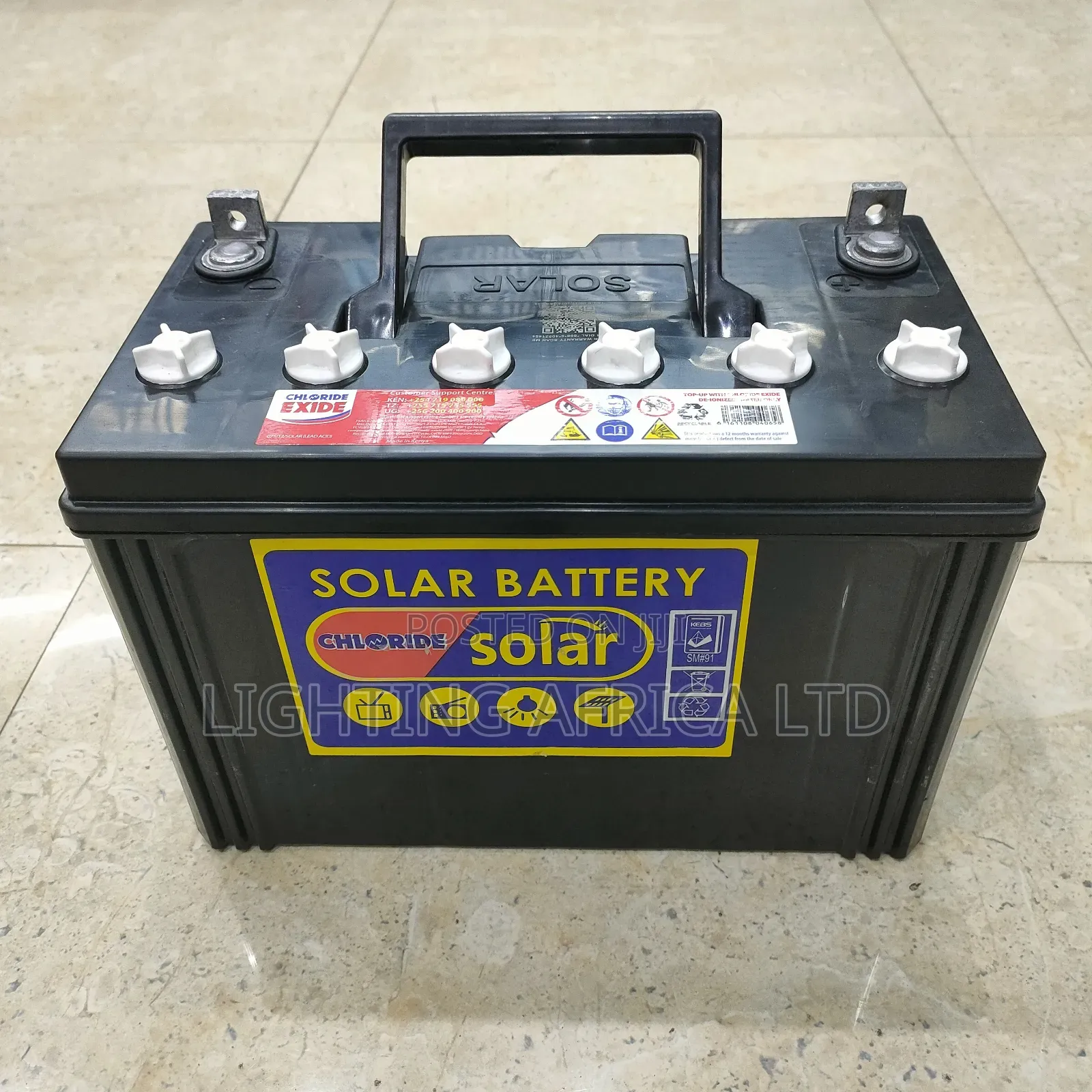 N75 Chloride Exide Wet Cell (Flooded) Solar Battery 2yrs Warranty