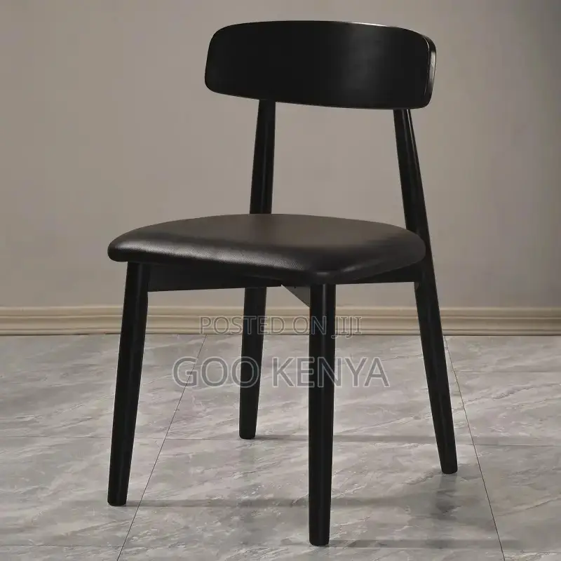 Home Chair; Wooden Kitchen Dining Chair With Fabric Upholstered Seat