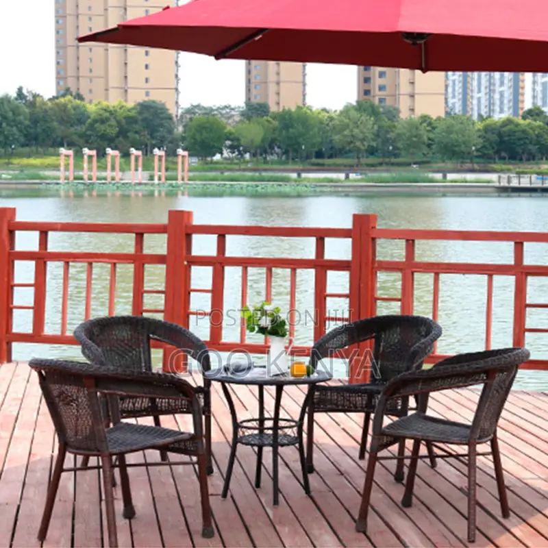Home Dining Set; Rattan Outdoor Dining Set Of Four