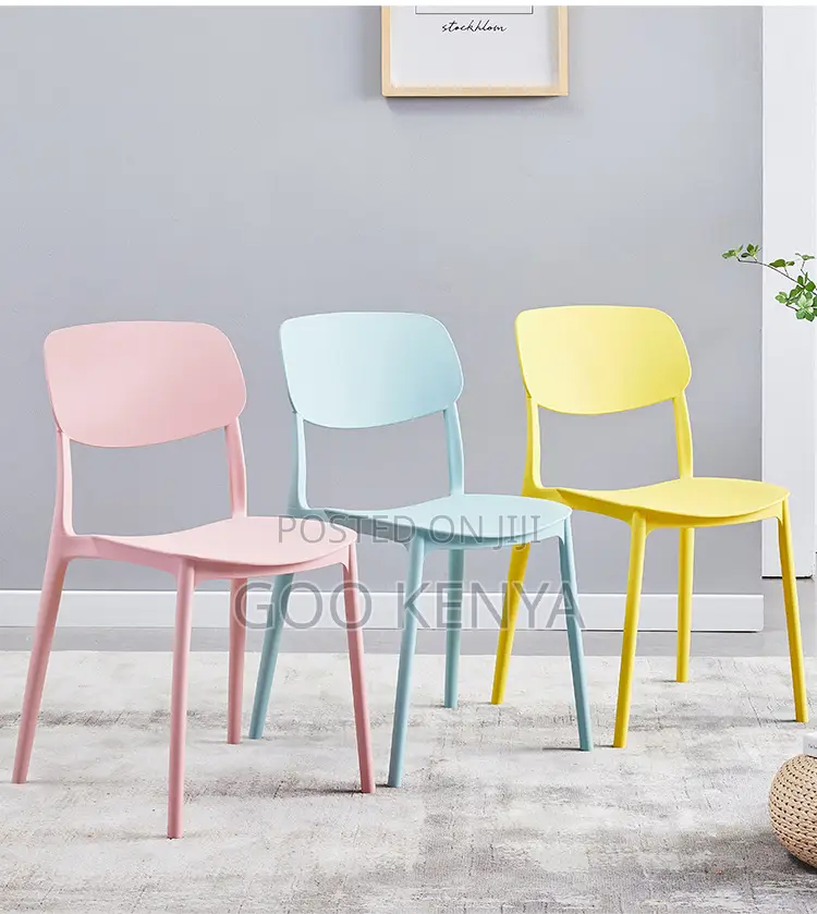 Home Chair; Armless Heavy Duty Plastic Dining Chair