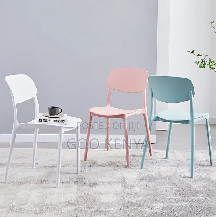 Home Chair; Armless Heavy Duty Plastic Dining Chair