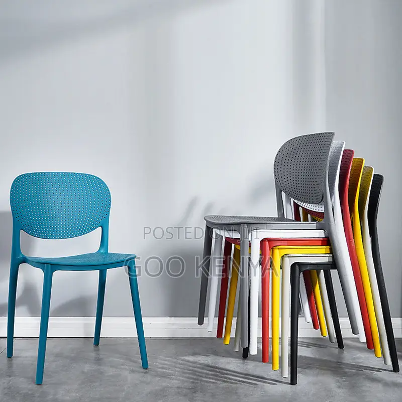 Home Chair; Armless Heavy Duty Plastic Dining Chair