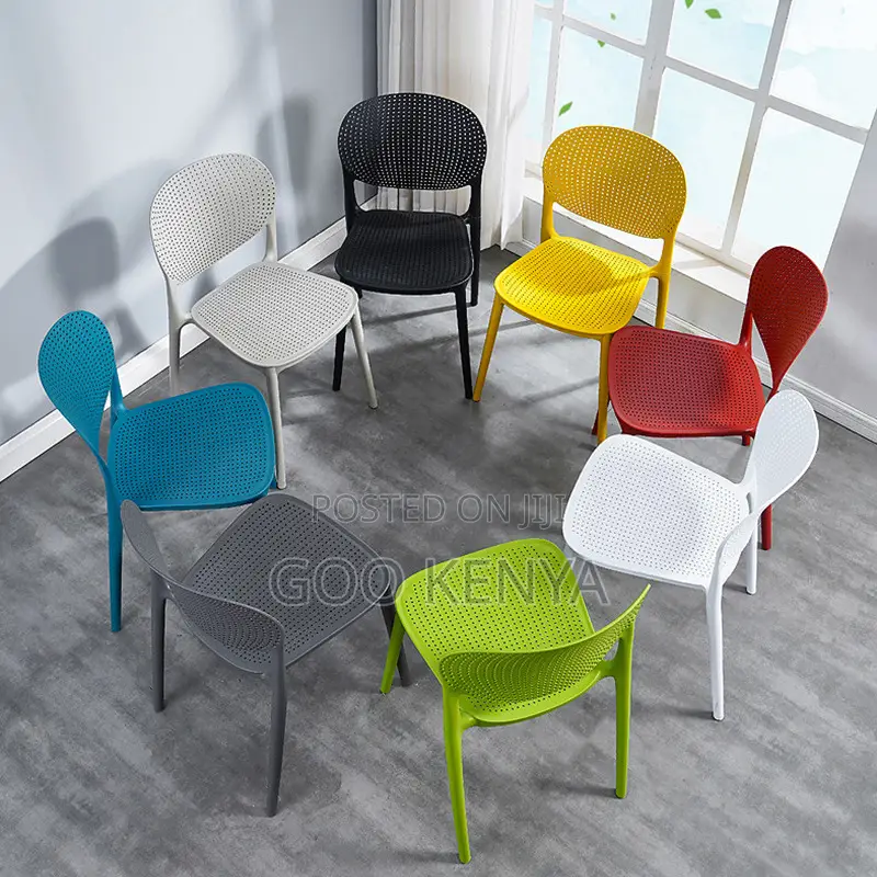 Home Chair; Armless Heavy Duty Plastic Dining Chair