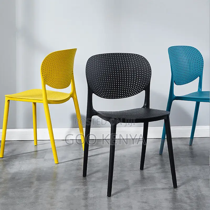 Home Chair; Armless Heavy Duty Plastic Dining Chair