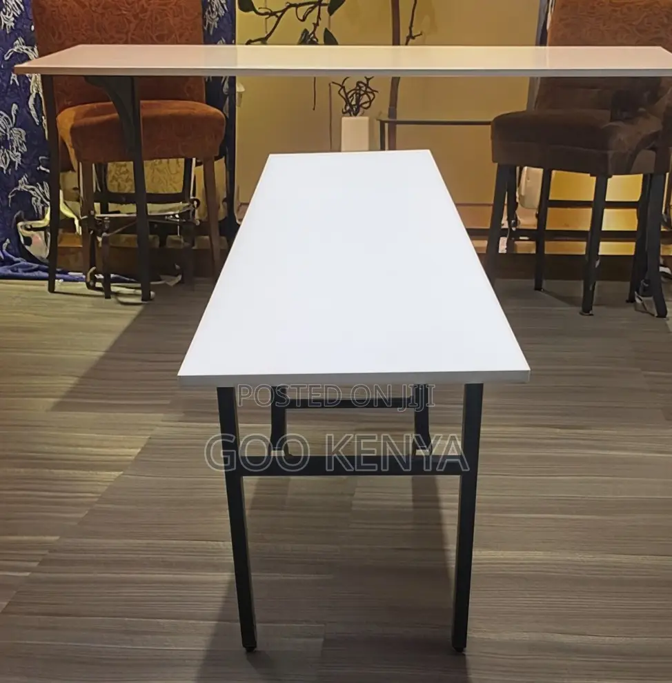 Home Table; White Rectangular Foldable Table