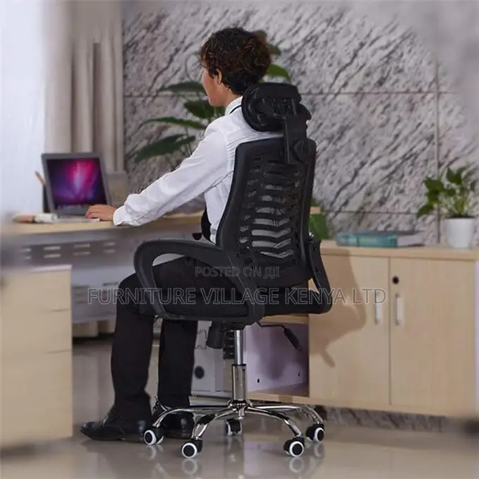 Office Chairs: High-back Headrest Home Office Seat