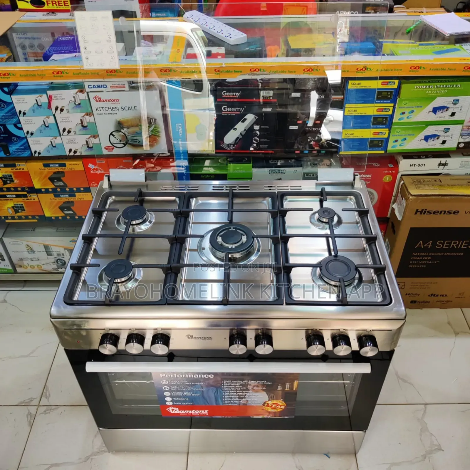 *Ramtons Silver Cooker 5gas 90x60