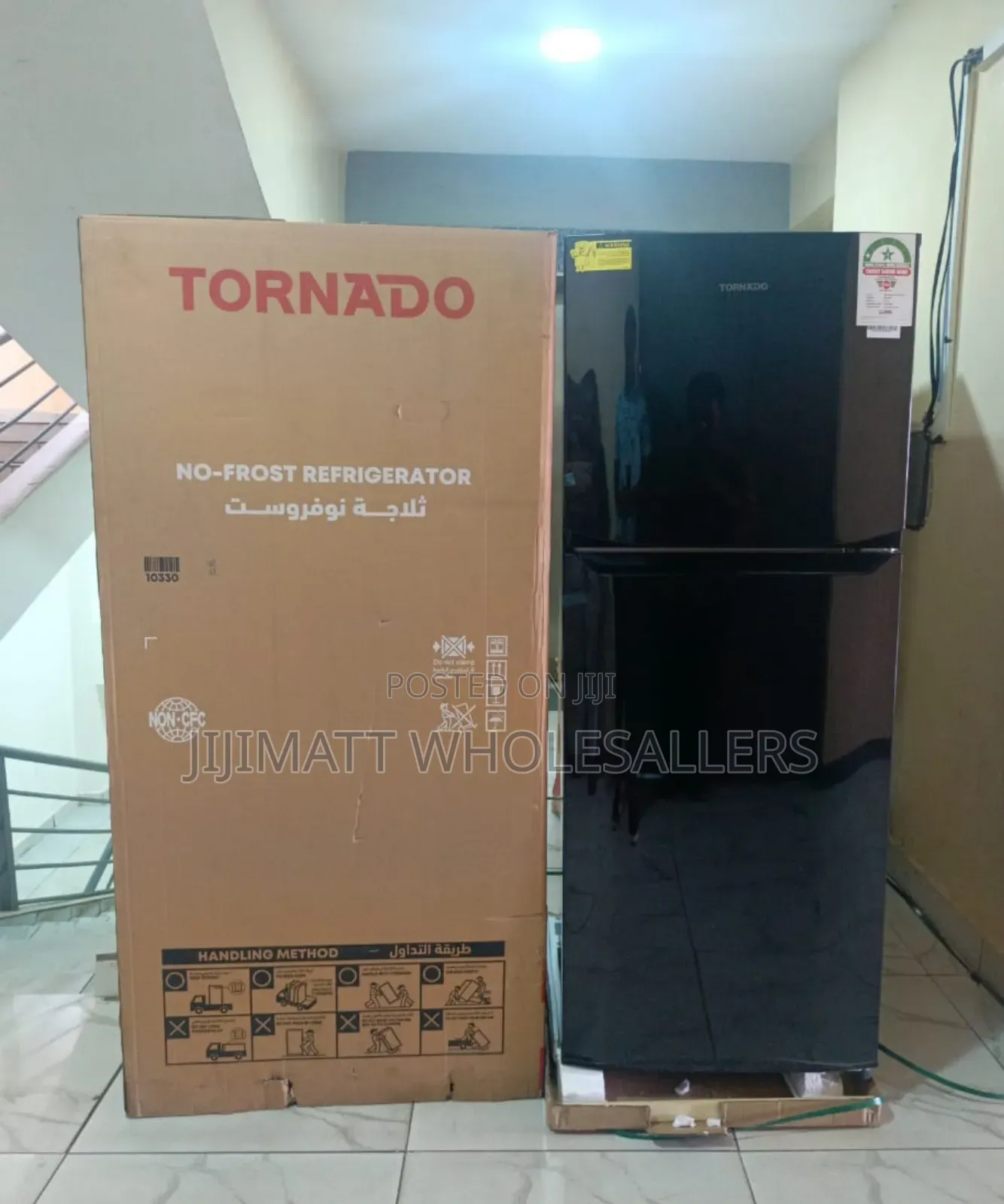 Tornado 304l Double Door Fridge,Total No Frost,Top Mounted Freezer