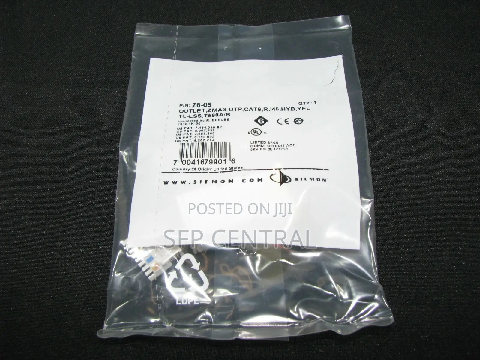 Siemon Z6a-S80 Outlet Z-Max Cat 6a Shielded