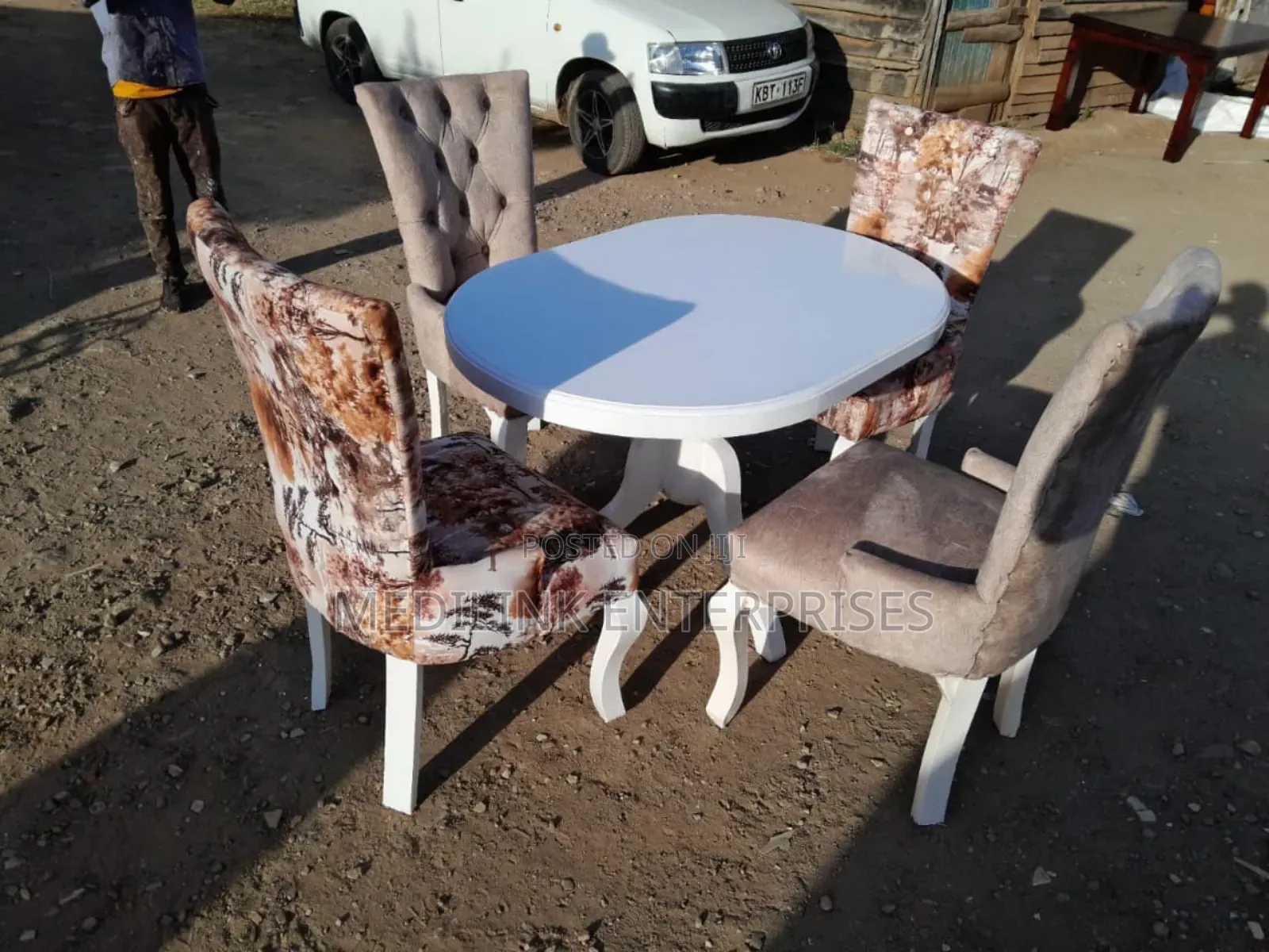 Seater Mix Fabric 4-Seater Dinning Set