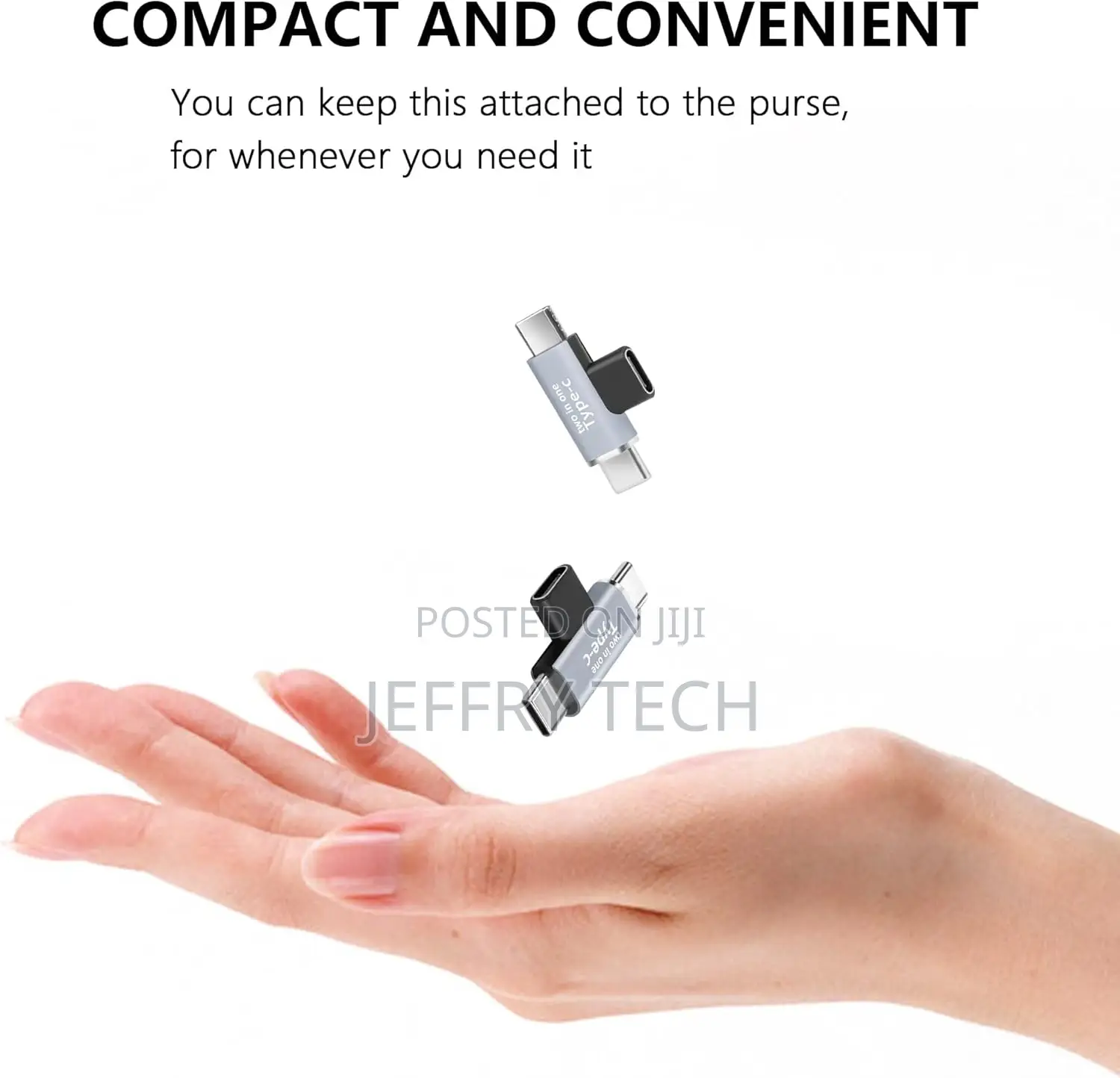 2 in 1 Usb C Adapter,Usb Type-C Female to Dual Male Splitter Support 5