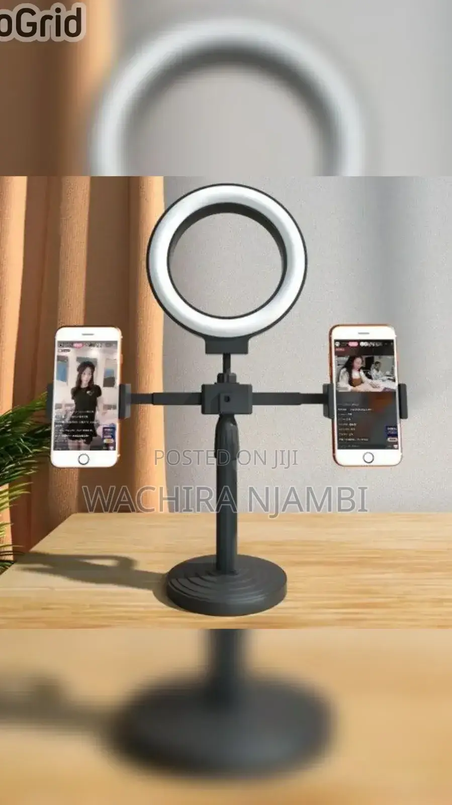 Double Stand Holder With 6inch Ringlight