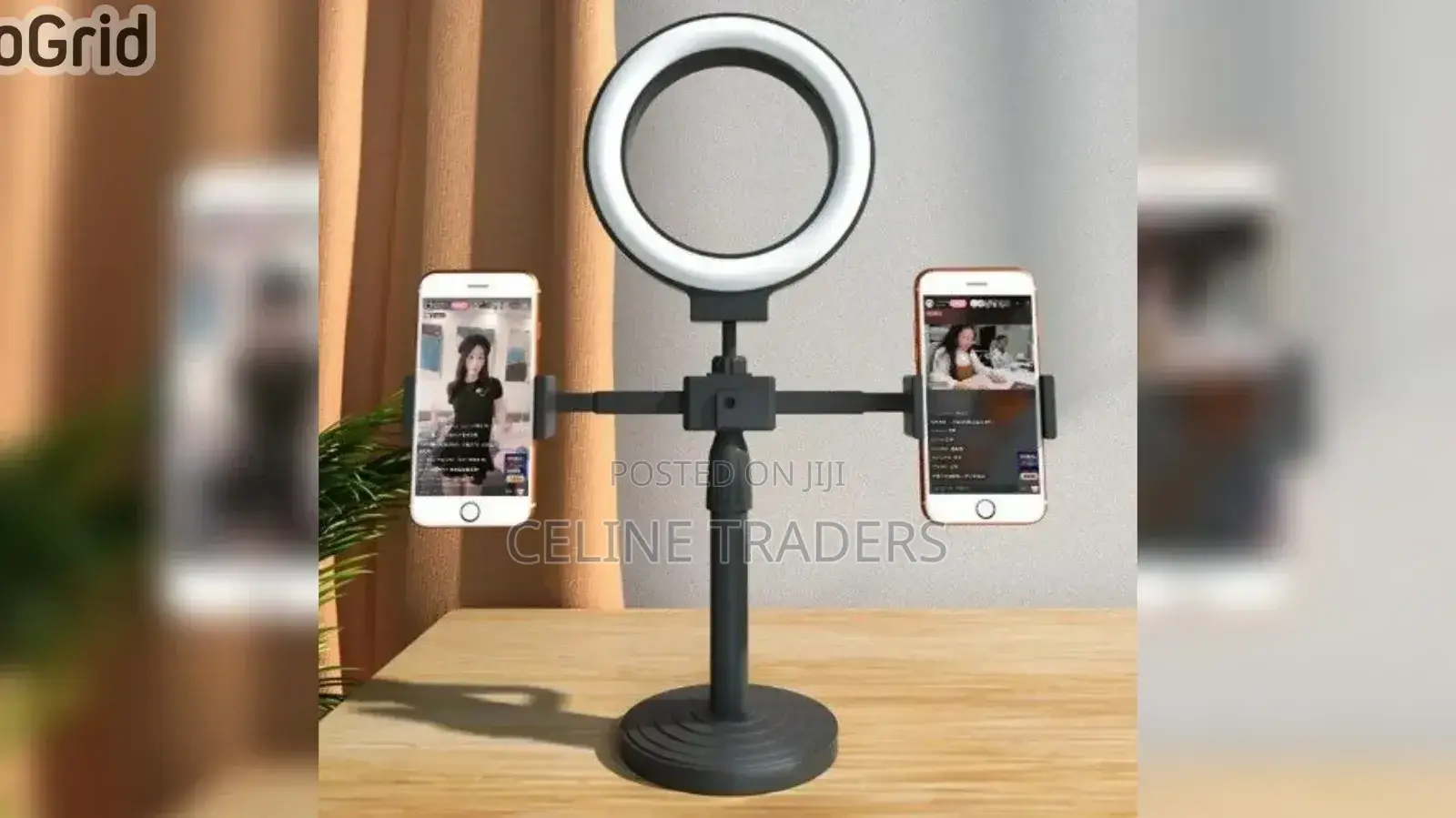 Double Stand Holder With 6inch Ringlight
