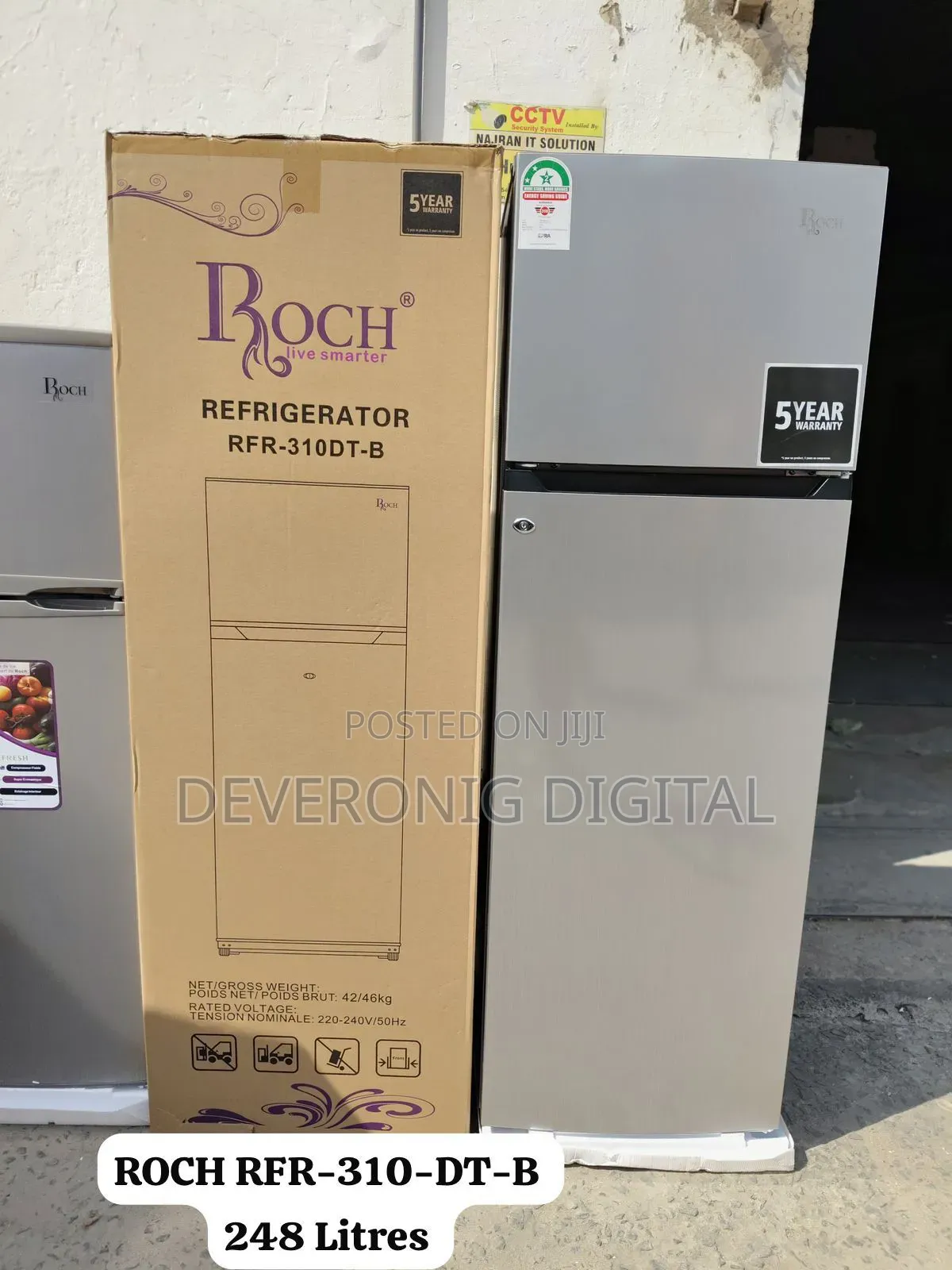 Roch 248 Litres RFR-310dt-B Double Door Refrigerator