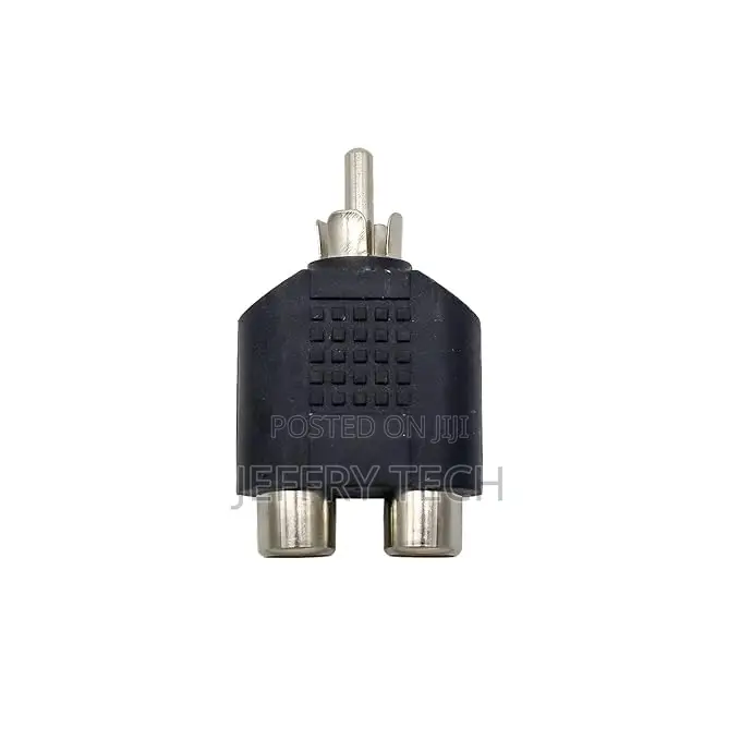 Single Rca Male to 2 Rca Female Dual Splitter Interface Audio Connecto