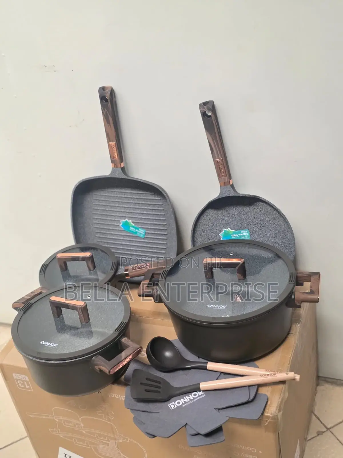 13 PCS Donnor Germany Technology Crystal Non Stick Coating Granite