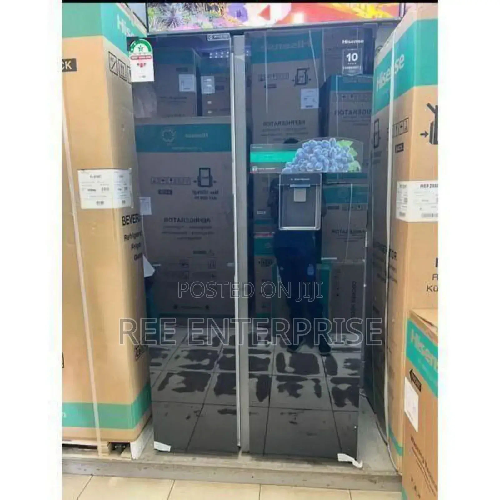Hisense Fridge Side By Side 541 Litres With Water Dispenser